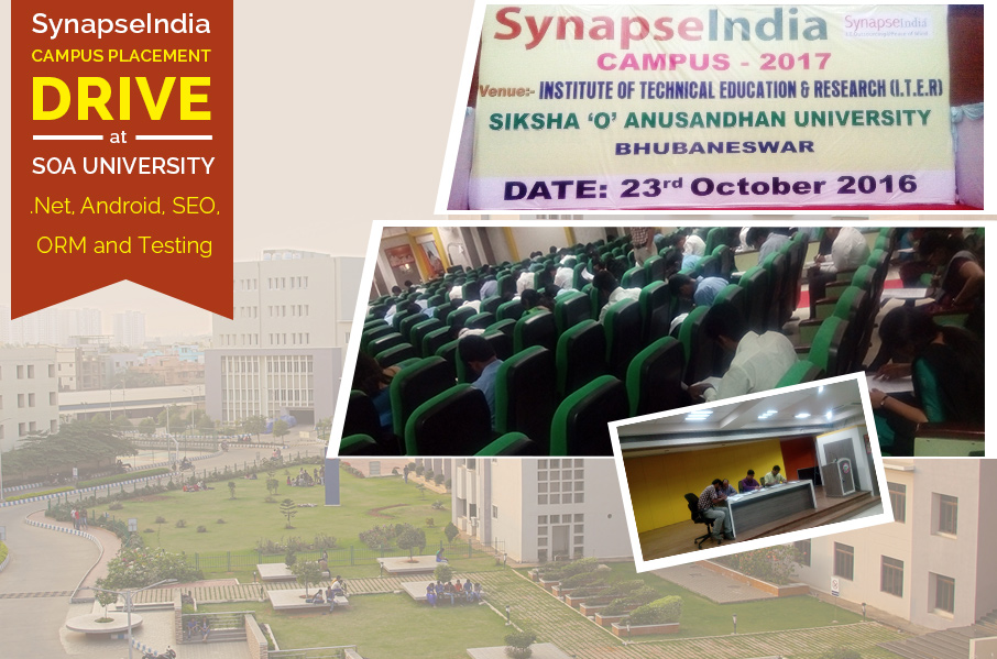 SynapseIndia Campus Placement Drive at SOA University