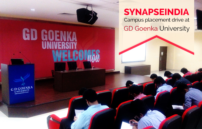 SynapseIndia Recruitment Drive at GD Goenka University